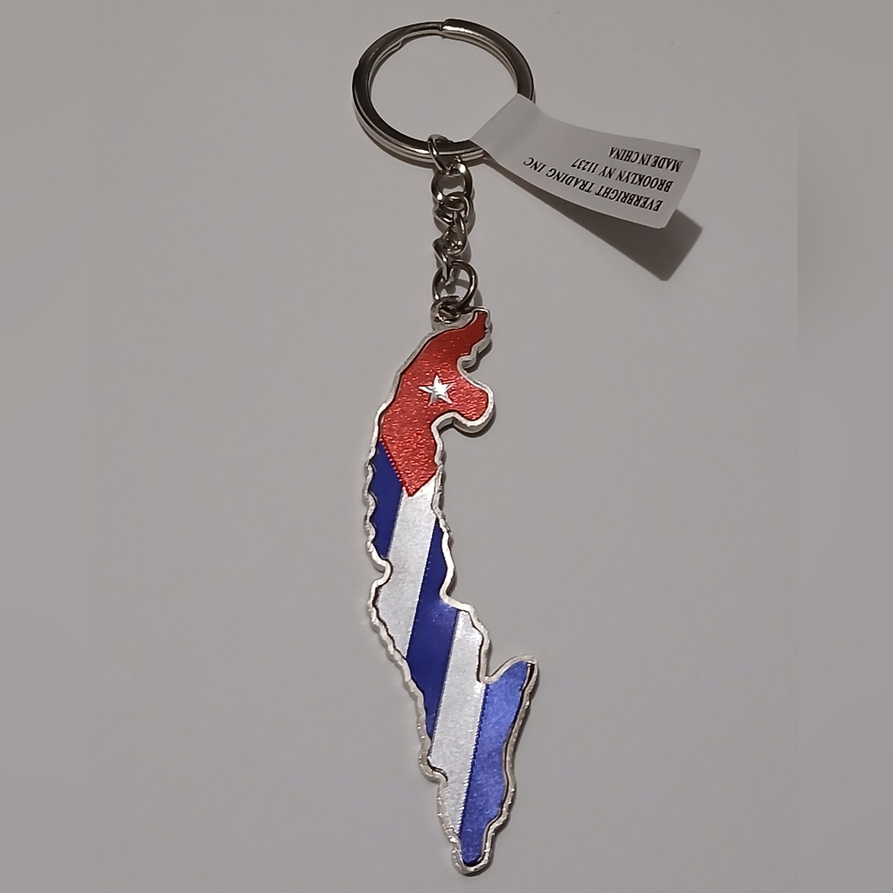 Cuba FLAG 🇨🇺 KEY HOLDER KEYCHAIN Keyring